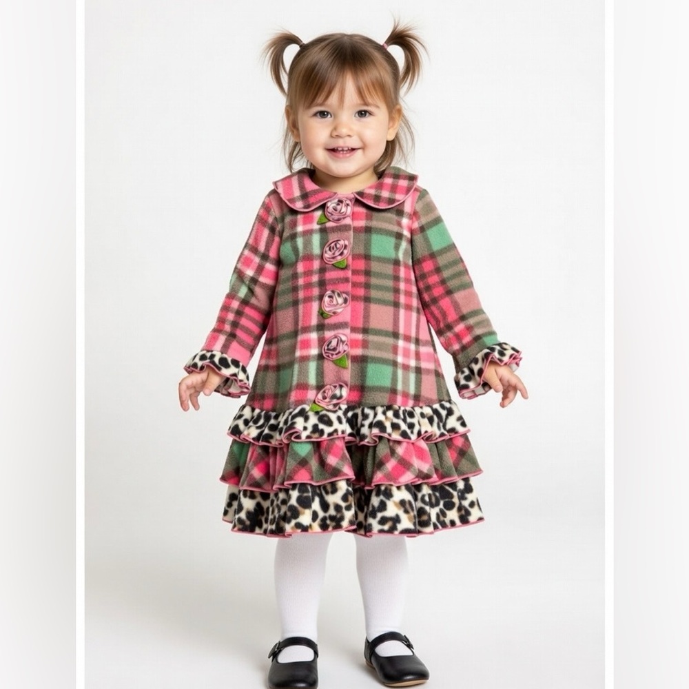 Bonnie Jean Pink and Green Dress 2T